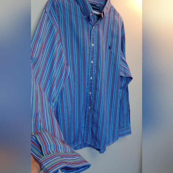 Ralph Lauren button down shirt size xxl bright color stripes classic fit - Picture 4 of 5